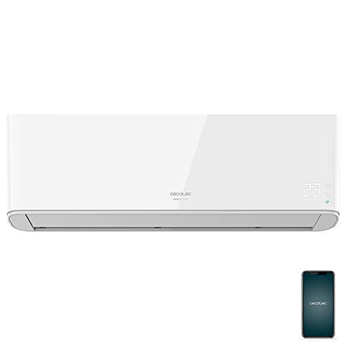 Cecotec Aire Acondicionado split EnergySilence 12000 AirClima Connected. 12000 BTU, Bomba de calor, pantalla LED, mando a distancia, 5 modos, Temporizador 24h, 62 db