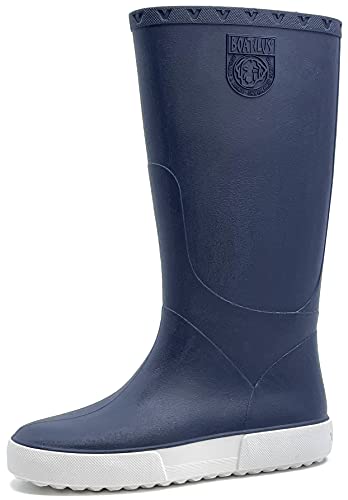 Boatilus Nautic - Botas de lluvia, unisex, para niños, Azul (azul marino y rojo.), 38 EU