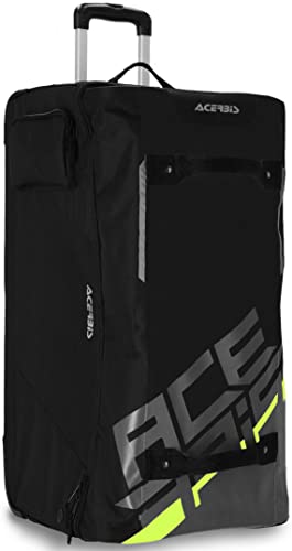 Acerbis Voyager 105L Bolsa con ruedas (Black/Gray,One Size)