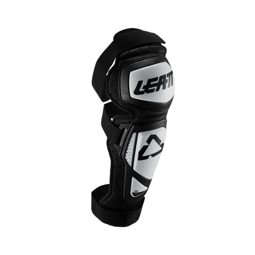 Leatt La genouillère/Tibia 3.0 EXT UNE excellente Protection testée et certifiée CE. Elle EST entièremet adaptée à la Pratique du VTT. Rodilleras, Unisex Adulto, Blanco/Negro, L-XL