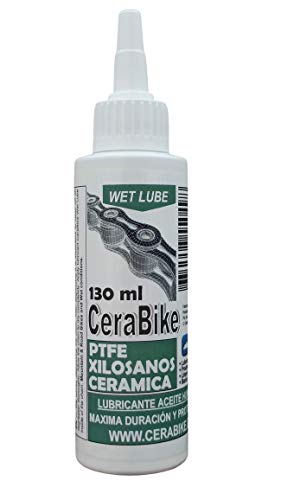 CeraBike WETLUBE. LUBRICANTE HÚMEDO para Cadena. Aceite con PTFE Y Ceramica (130ML)