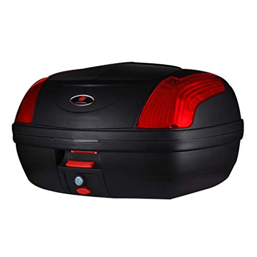 Baúl Moto Universal Creative LDF Moto Box Top 46l Gran Capacidad,Portátil Moto Box con Respaldo Blando,Cerradura De Casco (4kg, Material PP, 55×42×32 Cm) (Size : B)