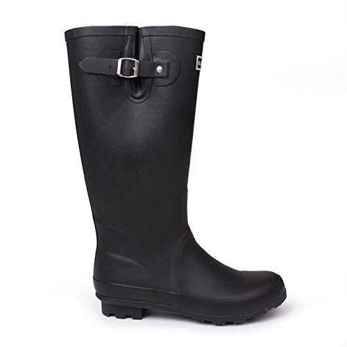 Kangol Mujer Tall Botas De Agua Wellies Negro 43