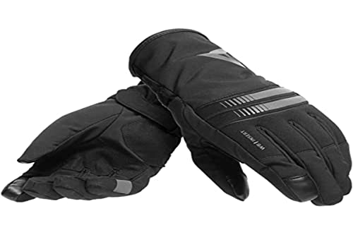 Dainese Plaza 3 Lady D-Dry Gloves, Guantes Moto Transpirables Verano, Mujer, Negro/Antracita, S