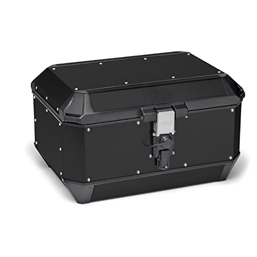 GIVI Baúl Maleta Monokey ALA56B Treker Alaska en negro línea de aluminio barnizado negro 56 l