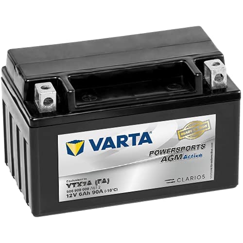 Bateria Moto YTX7A-BS VARTA AGM Active 12V 6 AH 90 A. Vida útil 3 veces más larga.