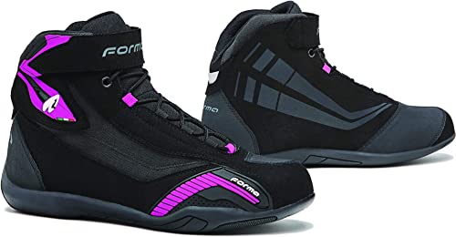 FORMA Genesis Lady, Zapatillas Deportivas para Moto Mujer, Black Fucsia, Standard fit