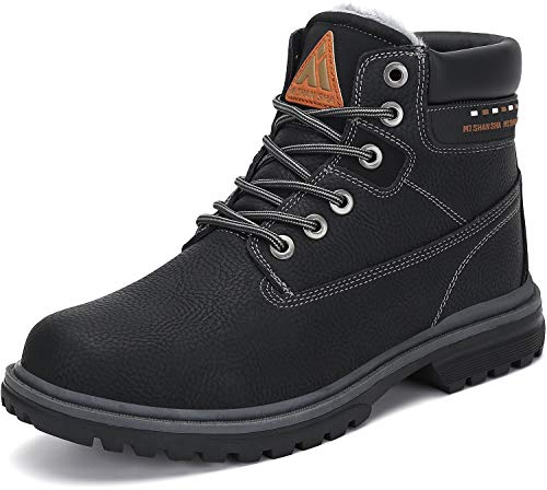 Mishansha Mujer Caliente Botas de Nieve Antideslizante Botas de Invierno Hombre Botines Forrados Botas Montaña Forrados de Piel Negro Ahumado Gr.46