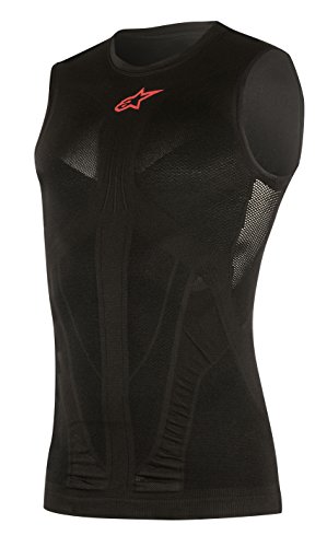 Alpinestars Tech Tank Base Layer Ropa, Unisex, Negro/Rojo, XS-S