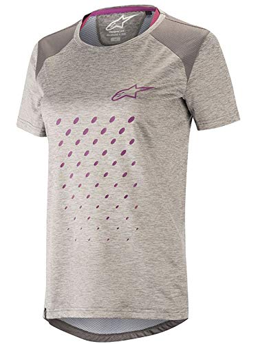 Alpinestars Stella Alps 6.0 SS Jersey Camiseta, Gris Claro, XS para Mujer