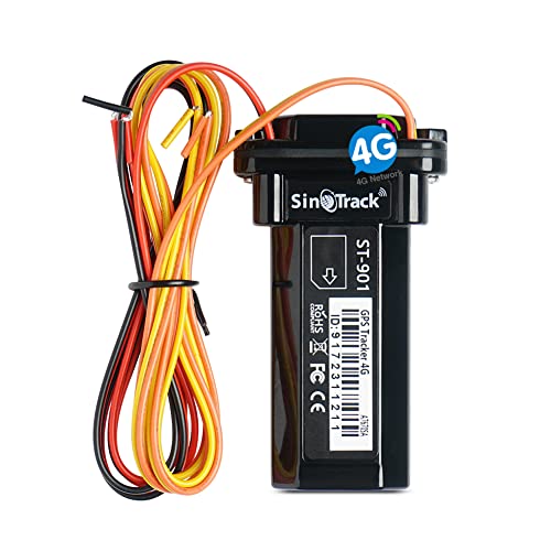 SinoTrack Coche rastreador GPS, ST-901L 4G Mini localizador de rastreador GPS Dispositivo de Seguimiento de ubicación en Tiempo Real para automóvil, Motocicleta, camión, Taxi