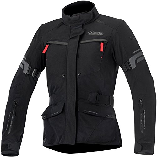 Alpinestars Chaqueta de moto Stella Valparaiso 2 Drystar Jacket Black Gray Red, Negro/Gris/Rojo, XXL