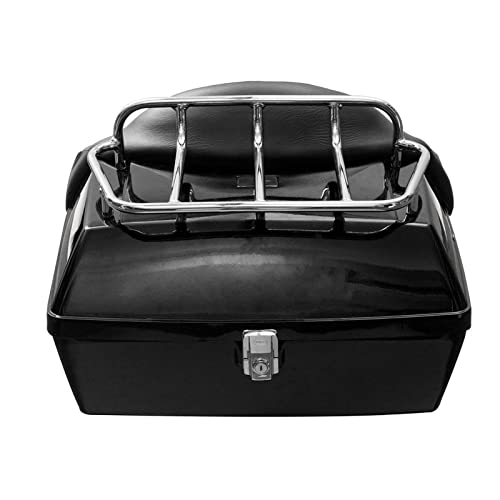 48L Universal Motorcycle Tronco Trasero Caja de Almacenamiento Trasera Tronco de la Caja de la Caja de Herramientas con la Caja de Herramientas con el Respaldo Motorbike de Scooter (Color : A)