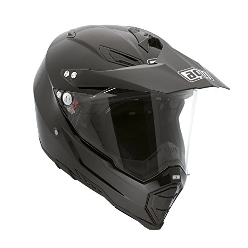 AGV 7611A4C0_002_XS AX-8 Dual Evo Solid Casco Off Road, Negro, XS