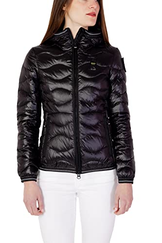 Blauer Chaqueta Corta Acolchada de Pluma, 999 Negro, XS para Mujer