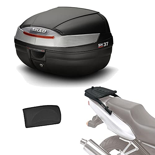 Sh37rehe51 - Kit fijacion y Maleta baul Trasero + Respaldo Pasajero Regalo sh37 Compatible con Yamaha Tracer 700 2016-2017