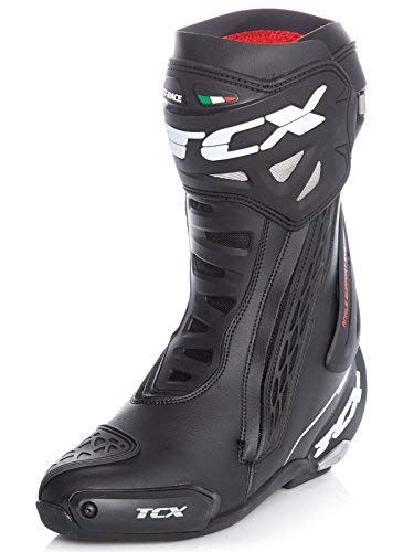 TCX RT-Race Botas de moto (Black,42)