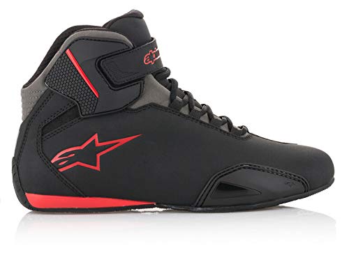 Alpinestars, 251551813185 Zapato Hombre, Negro Gris Rojo, 39,5