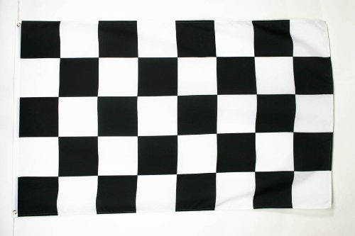 AZ FLAG Bandera A Cuadros Negros Y Blancos 150x90cm - Bandera DE Carreras AUTOMOVILES - Negro Y Blanco 90 x 150 cm