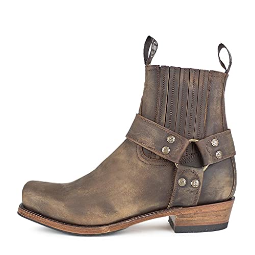 Sendra Botín Biker 8286 de punta cuadrada marrón con arnés (41 EU)