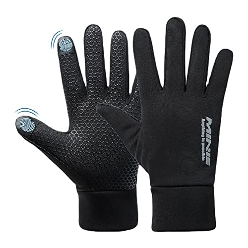 Guantes Ciclismo Niño, Guantes MTB Invierno Termicos, Guantes Tactiles Invierno, Guantes Deporte de Mitones de Pantalla Táctil Antideslizante para Correr Esquí Moto Bici Sport Ski Accesorios (L)