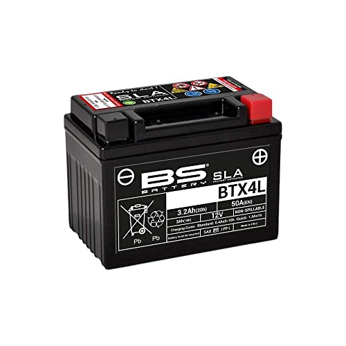 BS Battery 300669 btx4l AGM SLA Batería de moto, color negro