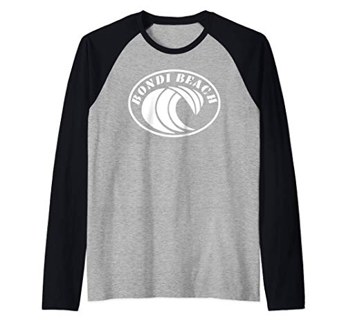 Bondi Beach Retro Australia Souvenir Camiseta Manga Raglan