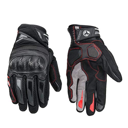 LEXIN Pantalla táctil de Guantes de Motocicleta Hombres y Mujeres, Guantes de Dedo Completo, Guantes de Deportes al Aire Libre para Ciclismo de montaña/Ciclismo/Moto XL