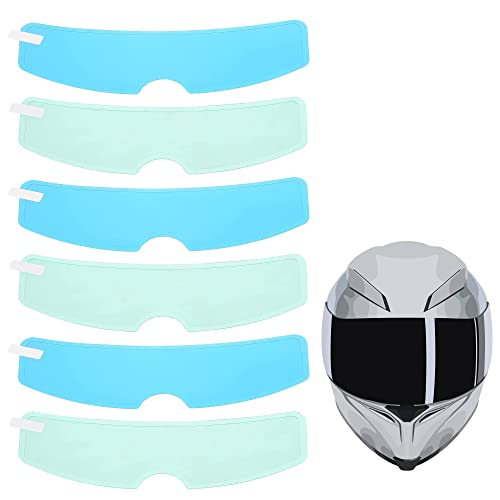 6PCS Visera para casco de motocicleta Anti Niebla Película Parche Antivaho Escudo Con Paquete protector universal para casco Película impermeable * 3 + película antivaho * 3 para casco de motocicleta