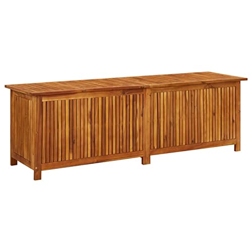 CANLAY Caja de almacenaje de jardín, Baul Almacenaje Exterior, Baúl Exterior, Baul para Exterior, Arcon Jardin, Baul Jardin Exterior, 175x50x58 cm Madera Maciza Acacia