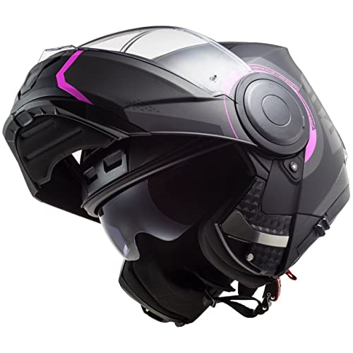 LS2, Casco modular de moto, Scope Arch, titanio rosa, S