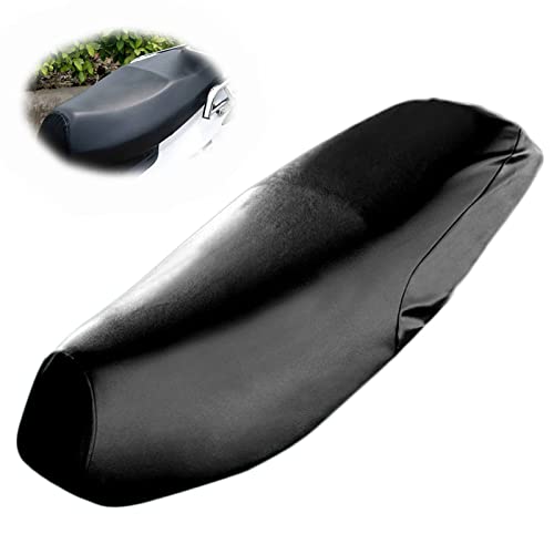 Jikekiroto Funda para Asiento de Motocicleta de Piel, Funda de Asiento de Moto Universal Negro, Cubierta de Asiento de Motocicleta Impermeable, para La Mayoría de Motocicletas y Vehículos Eléctricos