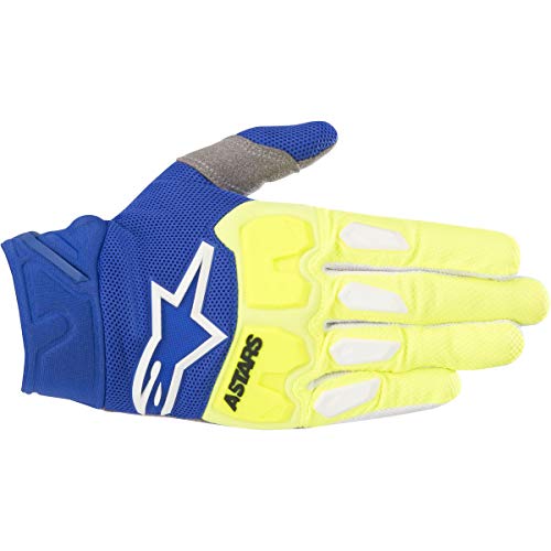 Alpinestars Guantes Racefend unisex para adultos, color amarillo/azul Lg (multicolor, talla única)