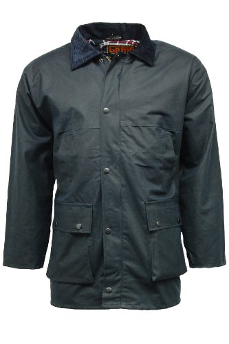 Game Classic Padded Wax Jacket up to 5XL - Mens Padded Wax Jacket Navy 4XL