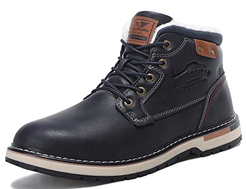 ARRIGO BELLO Botas Hombre Invierno Botines Zapato Nieve Clásico Forrado Piel Trekking Senderismo Talla 41-46 (B-Azul, 44)