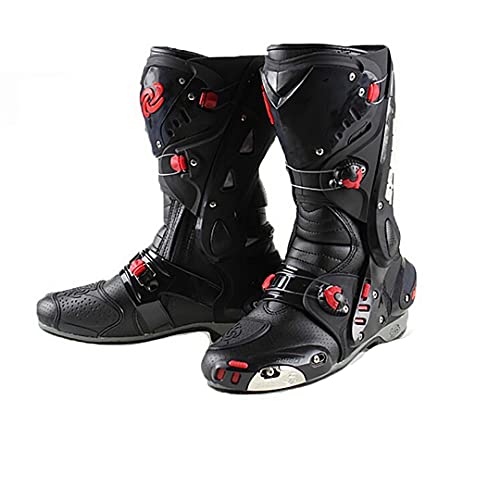 Hensftods Motocicleta Protectora Motocross Racing Speed Zapatos Moto Moto Boot Dirt Bike Ciclismo Botas Deportivas Black 7