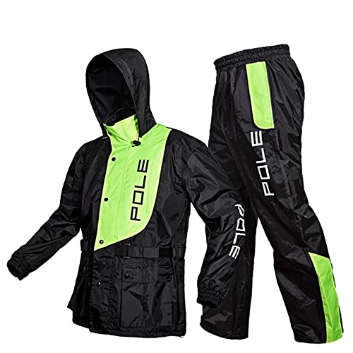 Traje agua moto Impermeable Traje de lluvia para motocicleta Chubasquero y pantalones de lluvia Poncho Chaqueta de lluvia para motocicleta Chaqueta de lluvia para montar en motocicleta Motocicleta