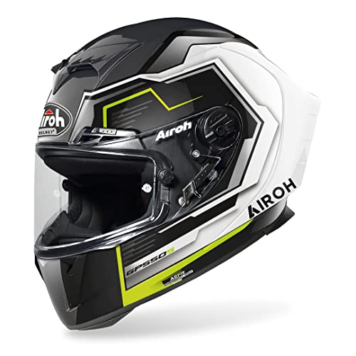 Airoh Helmet Gp550 S Rush White/Yellow Gloss