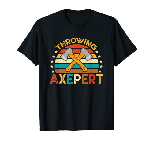 Ax Thrower - Vintage Style Crossed Axe Throwing Axepert Camiseta