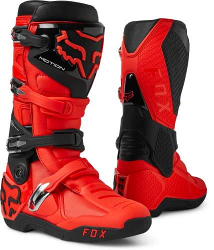 Fox Racing Botas de Motocross, Unisex Adulto, FLO Red, 9.5