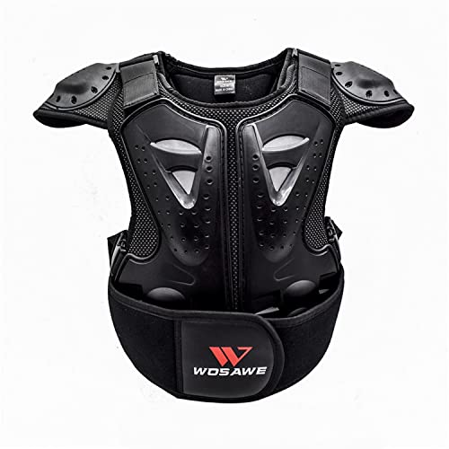 WOSAWE Chaleco de Protector para Niño Niña Deportiva Profesional de Columna Vertebral Armadura del Pecho para Motocicleta Ciclismo Patinaje Esquiar L