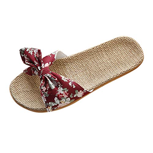 Chanclas Mujer Playa Baratas Pajarita Zapatos de Pareja Abierta Pantuflas Ligero Primavera y Verano Nueva Antideslizante Casa Chanclas