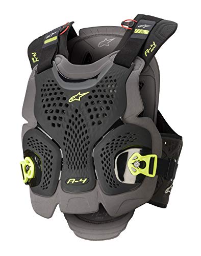 Alpinestars A-4 Max Protector de pecho (Black/Yellow,M/L)