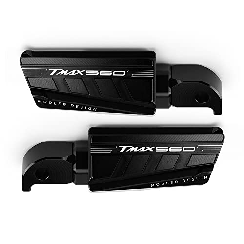 Modeer Para Yamaha Tmax 560 Tmax560 Tech Max todos los años motocicleta reposapiés trasero pasajero reposapiés tmax 560 techmax techmaxtmax560 accesorios (negro)