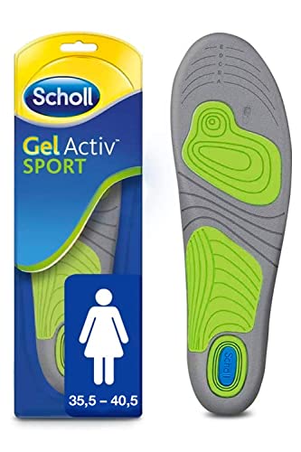 Scholl GelActiv Sport, Plantillas de Mujer en Gel para Deportivas, Running y Todo Tipo de Deportes, Comodidad Superior, Pack 2 Plantillas, Talla 35,5-40,5