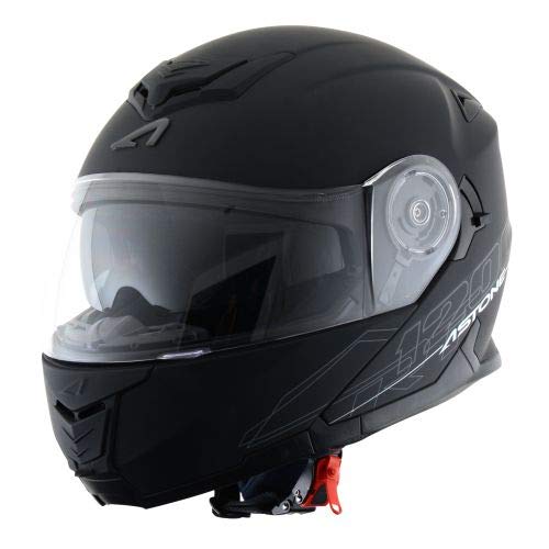 Astone Helmets - RT1200 Monocolor- Casque de moto modulable - Casque de moto polyvalent - Casque de moto homologué - Coque en polycarbonate - matt black XL