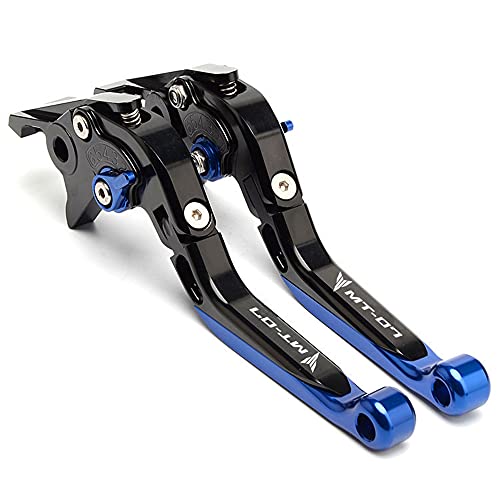 YP YuanPei Palancas de embrague de freno plegables para YAMA HA MT07 MT-07 FZ-07 Tracer 700 2018 2019 2020 Palancas extensibles de aluminio Accesorios de moto(Negro+Azul)