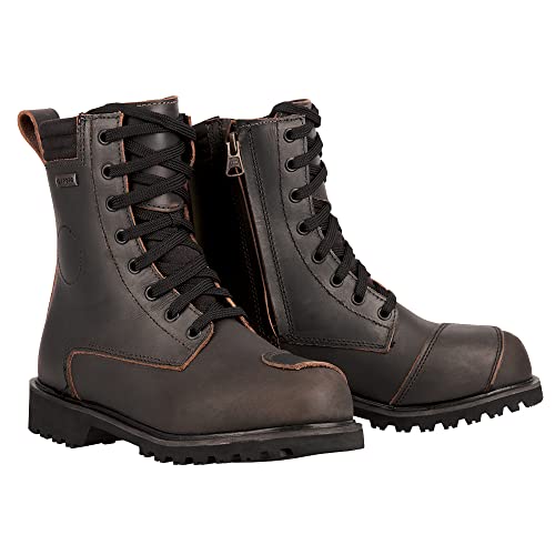 Oxford Botas de moto Magdalen para mujer, impermeables, de piel, color negro, talla 39