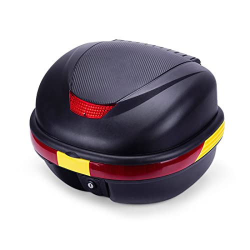 Baul Moto, 35L Baúl Impermeable para Moto. Maleta Moto para Almacenamiento Casco, Baúl De Motocicleta con Llaves Y Accesorios (Color : No Lining)