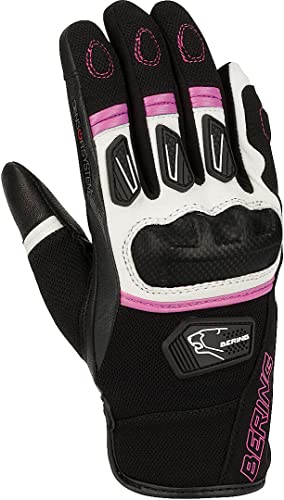 Bering Lady Ursula - Guantes para moto, color negro y fucsia, T6